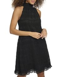 Kensie - Smocked Woven Mini Dress - Lyst