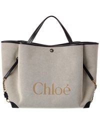 Chloé - Clover Double Carry Canvas & Leather Tote - Lyst