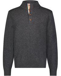 Swims - Lynger Button Mock Neck Wool-blend Sweater - Lyst