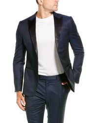 Z Zegna 2pc Wool & Mohair-blend Suit With Flat Pant - Blue