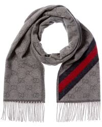 Gucci - GG Web Nikky Wool Scarf - Lyst