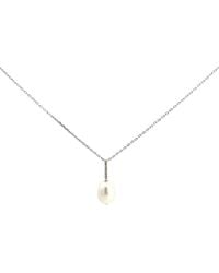 Pearls - 0.03 Ct. Tw. Diamond & 9-10Mm Pearl Necklace - Lyst