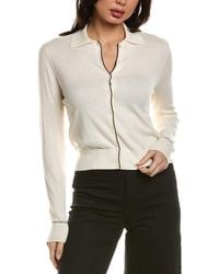 Vince - Cashmere-Blend Tipped Cardigan - Lyst
