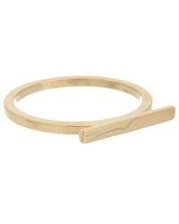 Italian Gold - 10K 2Mm Horizontal Bar Ring - Lyst