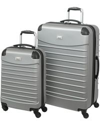 Geoffrey Beene Hardside 2pc Luggage Set - Grey