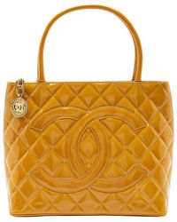 CHANEL - Patent Leather Medallion Tote (Authentic Pre-Loved) - Lyst