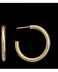 Italian Gold - 14k Polished Half Hoops - Lyst