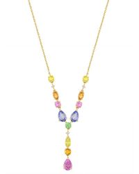 Effy Fine Jewelry - 14k 5.63 Ct. Tw. Diamond & Multi Sapphire, Tsavorite Necklace - Lyst