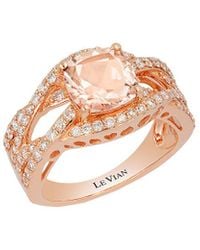 Le Vian - Le Vian 14k Rose Gold 2.40 Ct. Tw. Diamond & Morganite Ring - Lyst