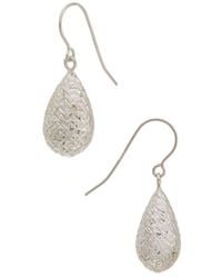Italian Gold - 10K Pear Drop Earrings - Lyst