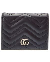 Gucci - Gg Marmont Leather Card Case - Lyst