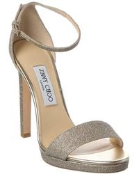 Jimmy Choo - Misty 100 Glitter Sandal - Lyst