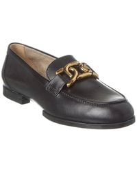 Tod's - Chain-embellished Leather Loafer - Lyst