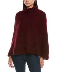 Forte - Cashmere Circular Rib Cashmere & Wool-Blend Poncho - Lyst