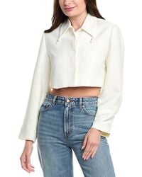 Ganni - Linen-Blend Blazer - Lyst