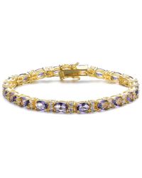 Genevive Jewelry - 14k Over Silver Cz Tennis Bracelet - Lyst