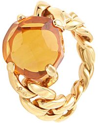 Pomellato 18k Rose Gold Quartz Ring - Metallic