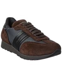 Brioni - Suede-trim Runner Sneaker - Lyst