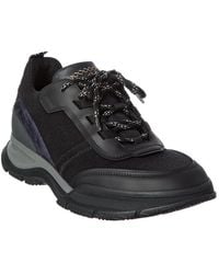 Brioni - Crossing Suede-trim Low-top Sneaker - Lyst