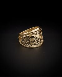 Italian Gold - 14k Filigree Cigar Band Ring - Lyst