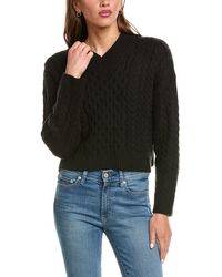 525 America - Cable High V-Neck Pullover - Lyst