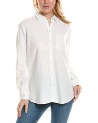 Three Dots - Linen-blend Button-up Shirt - Lyst