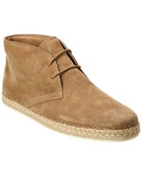 Tod's - Suede Bootie - Lyst