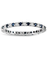 Diana M. Jewels - Fine Jewelry 14k 0.55 Ct. Tw. Diamond & Sapphire Eternity Ring - Lyst