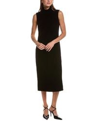 Theory - Velvet Funnel Neck Midi Dress - Lyst