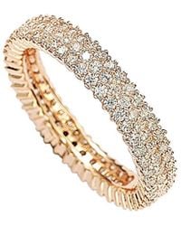 Suzy Levian CZ Jewelry - Suzy Levian Rose Plated Cz Eternity Ring - Lyst