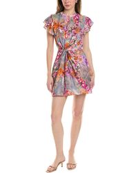 AllSaints - Jemille Lucia Silk-blend Mini Dress - Lyst