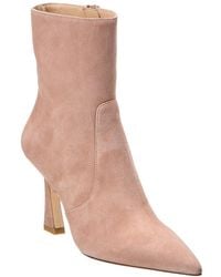 Stuart Weitzman - Vinnie Zip Suede Bootie 85 - Lyst