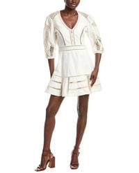 Maje - Crochet Insert Mini Dress - Lyst