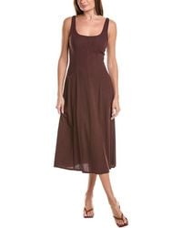 Nanette Lepore - Linen-Blend Mid Dress - Lyst