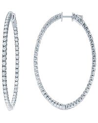 Diana M. Jewels - Fine Jewelry 18k 1.60 Ct. Tw. Diamond Hoops - Lyst