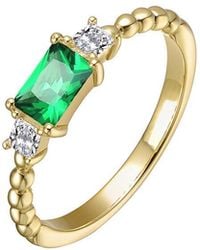 Rachel Glauber - 14K Plated Cz Stone Ring - Lyst