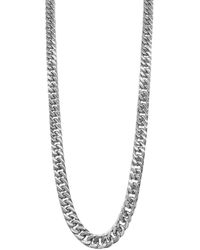 Adornia - Stainless Steel Water Resistant Extra Thick 9mm Cuban Chain Necklace - Lyst