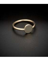 Italian Gold - 14k Disc Ring - Lyst