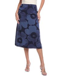Marimekko - Korkeat Akvarelli Unikko Midi Skirt - Lyst