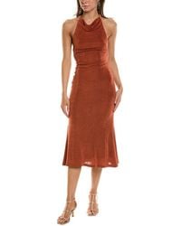 Misha Alaska Midi Dress in Pink | Lyst