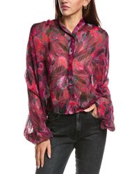 IRO - Paulhi Silk-Blend Top - Lyst