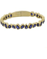 Ebru Jewelry - Plated Lab-Grown Sapphire Bangle Bracelet - Lyst