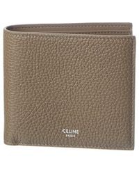 Celine - Bifold Leather Card Holder - Lyst