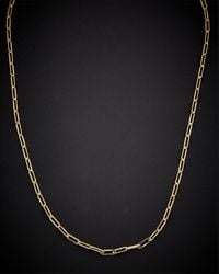 Italian Gold - 14k Polished Paperclip Chain Necklace - Lyst