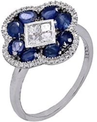 Diana M. Jewels - Fine Jewelry 14k 2.26 Ct. Tw. Diamond & Sapphire Ring - Lyst