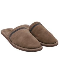 Brunello Cucinelli - Suede Mule Slipper (Authentic Pre-Loved) - Lyst