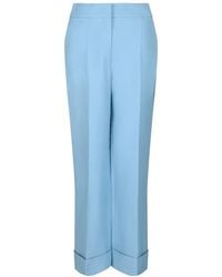 Valentino - Crepe Couture Wool & Silk-Blend Pant - Lyst