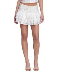 Avec Les Filles - Tiered Mini Skirt - Lyst