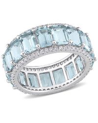 Rina Limor - 14k 10.00 Ct. Tw. Diamond & Aquamarine Eternity Ring - Lyst