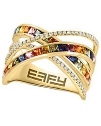 Effy Fine Jewelry - 14K 2.47 Ct. Tw. Diamond & Sapphire Ring - Lyst